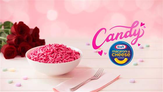 Kraft Mac & Cheese offre des macaronis roses bonbon pour la Saint Valentin
