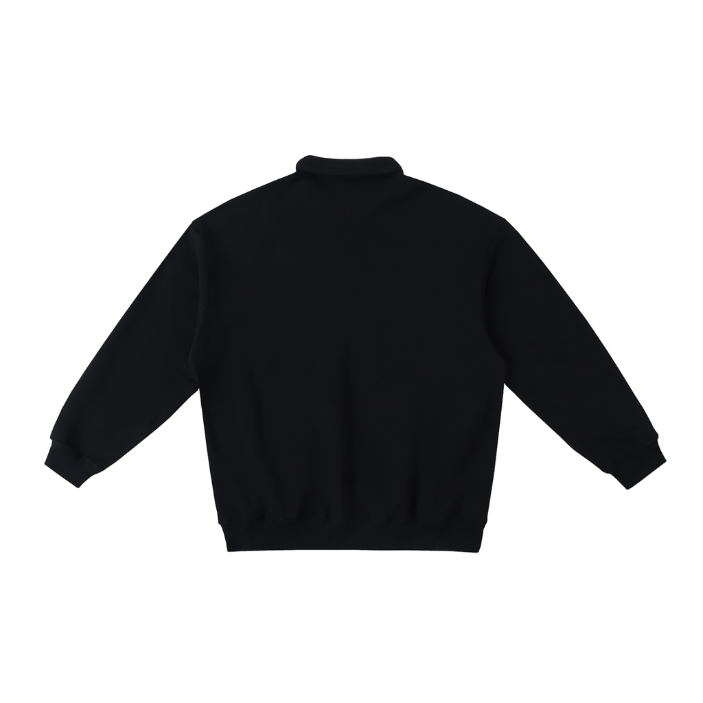 Sweatshirt Polo Noir Rooted Essence | DAÖMEY Basics
