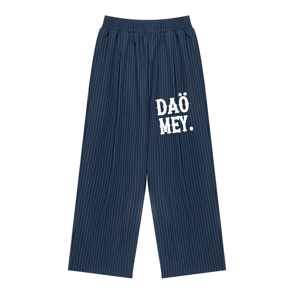 Pantalon Plissé Rayé Bleu | Daömey Lifestyle
