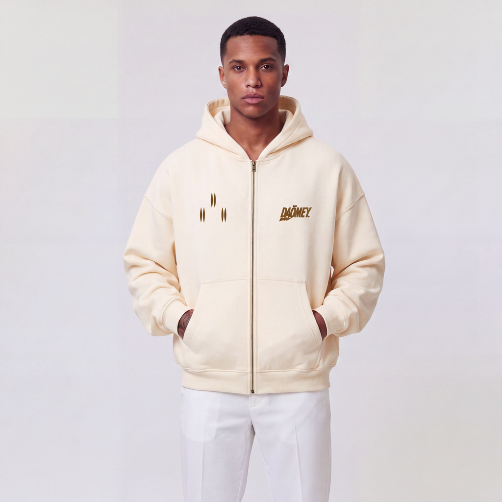 Hoodie Zippé Abricot King Guézo