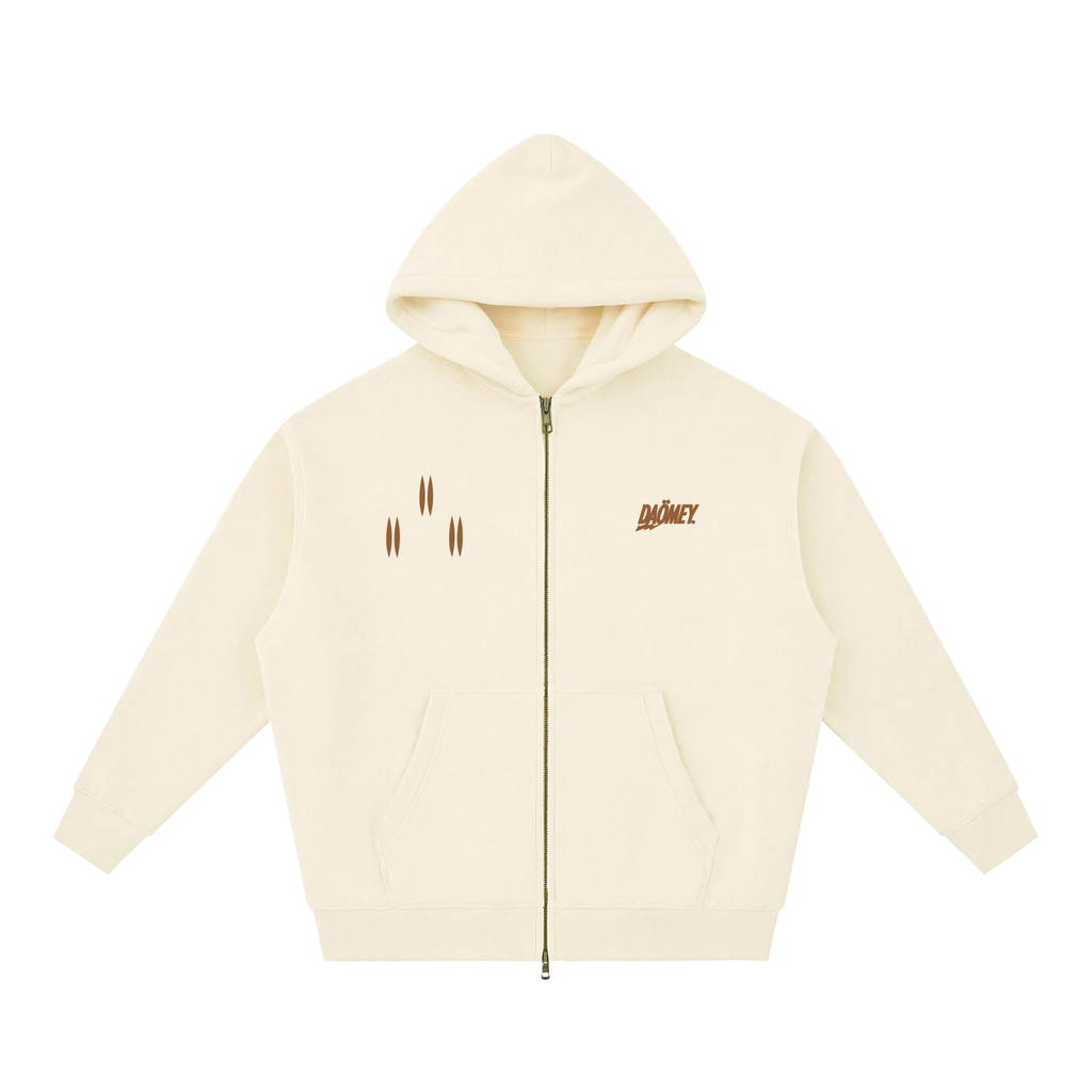 Hoodie Zippé Abricot King Agoli