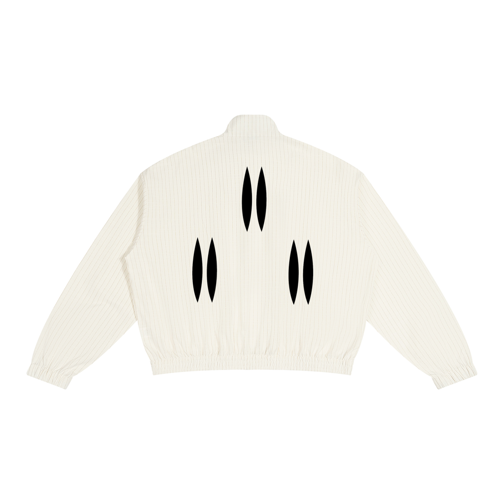 Veste de Survêtement Rayée Zippée Blanche | Daömey Lifestyle