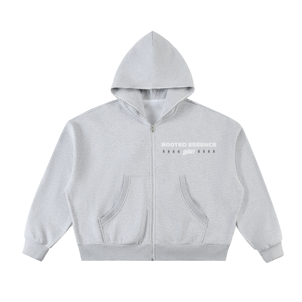 Hoodie Zippé  Gris Rooted Essence | DAÖMEY Basics