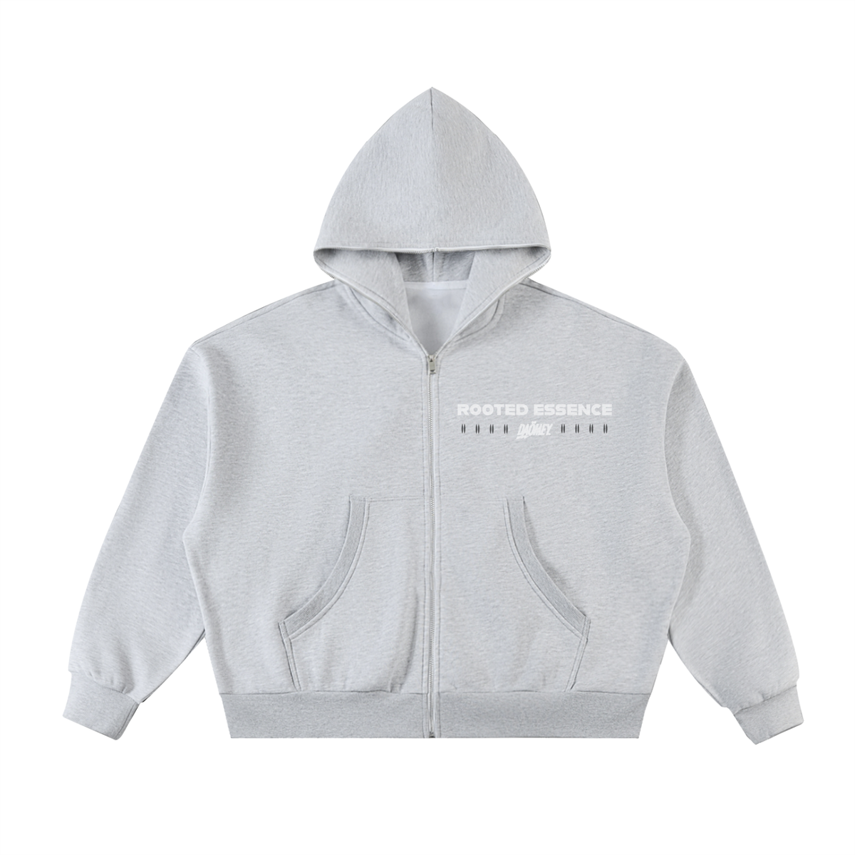 Hoodie Zippé  Gris Rooted Essence | DAÖMEY Basics