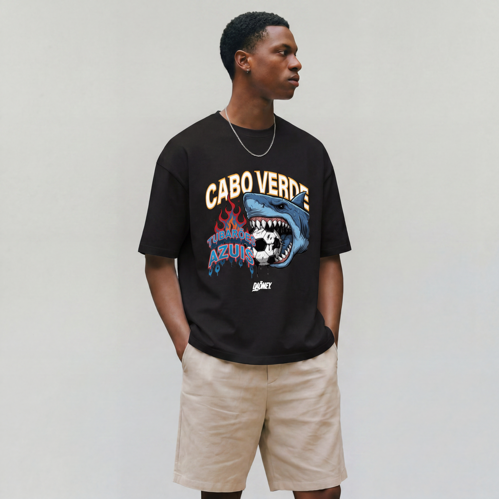 Graphic T-shirt Noir Cabo Verde | Daömey Lifestyle - DAÖMEY 