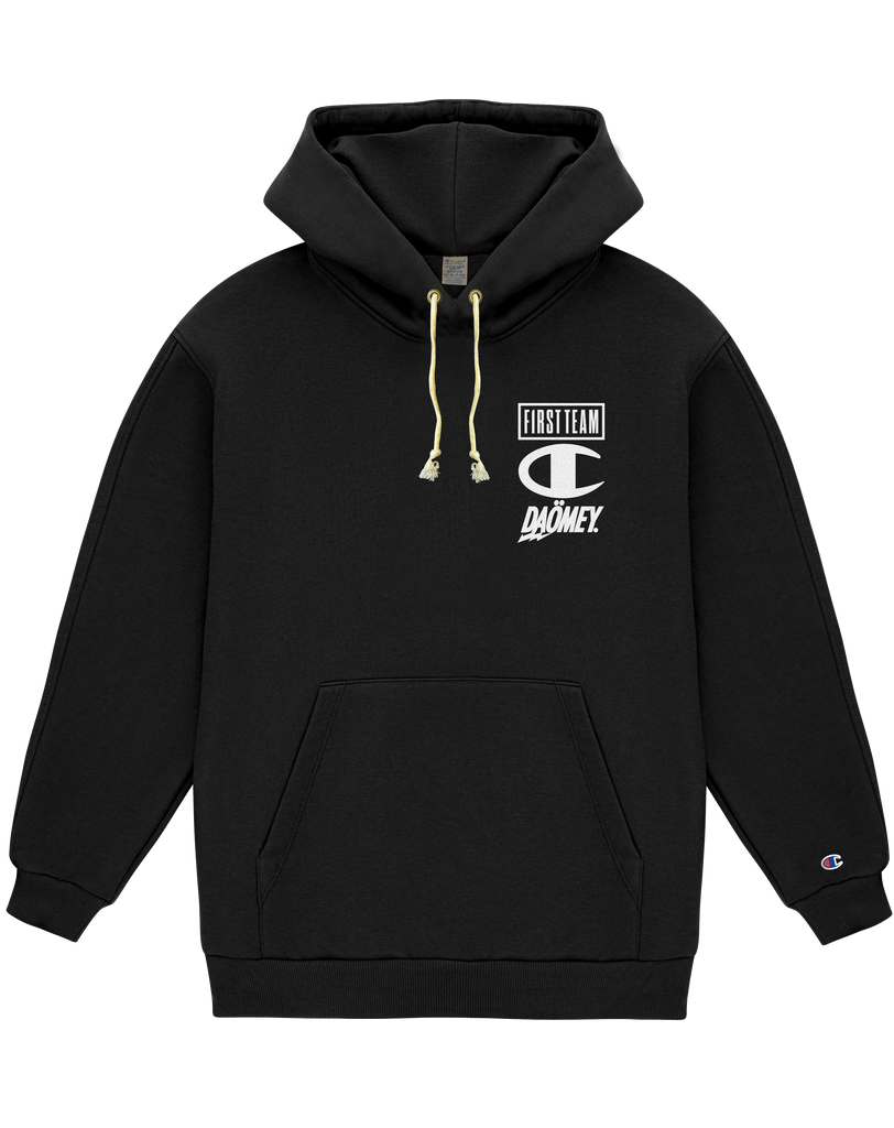 Hoodie Champion x First Team x Daömey Noir - DAÖMEY 