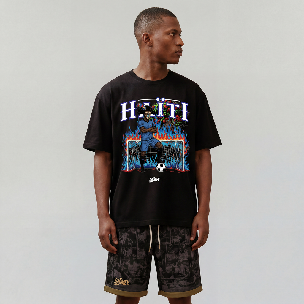 Graphic T-shirt Noir Haïti | Daömey Lifestyle - DAÖMEY 