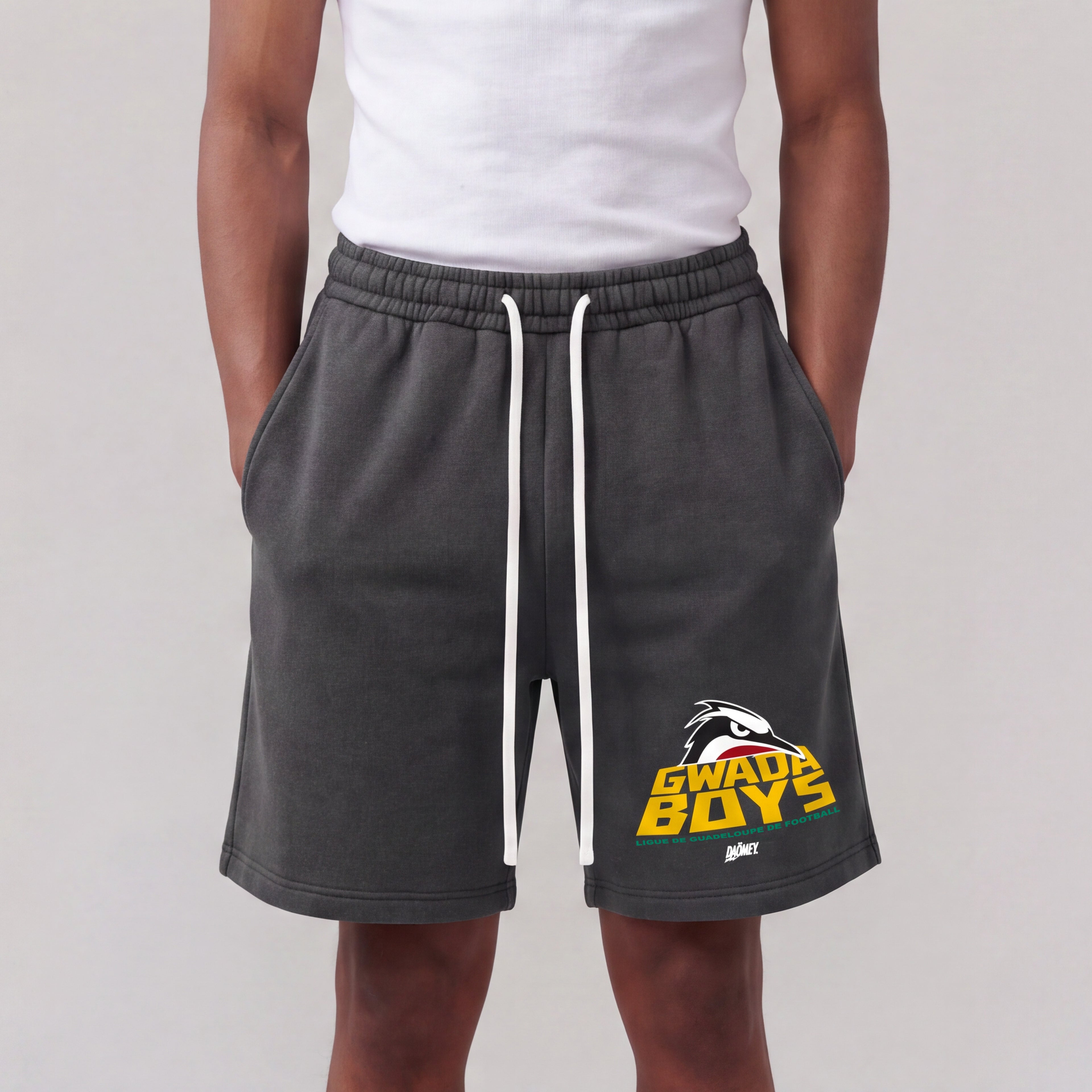 Short Vintage Délavé Gwada Boys Noir