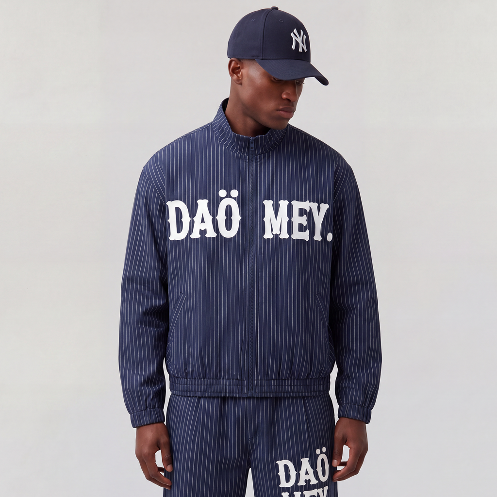 Veste de Survêtement Rayée Zippée Bleue | Daömey Lifestyle