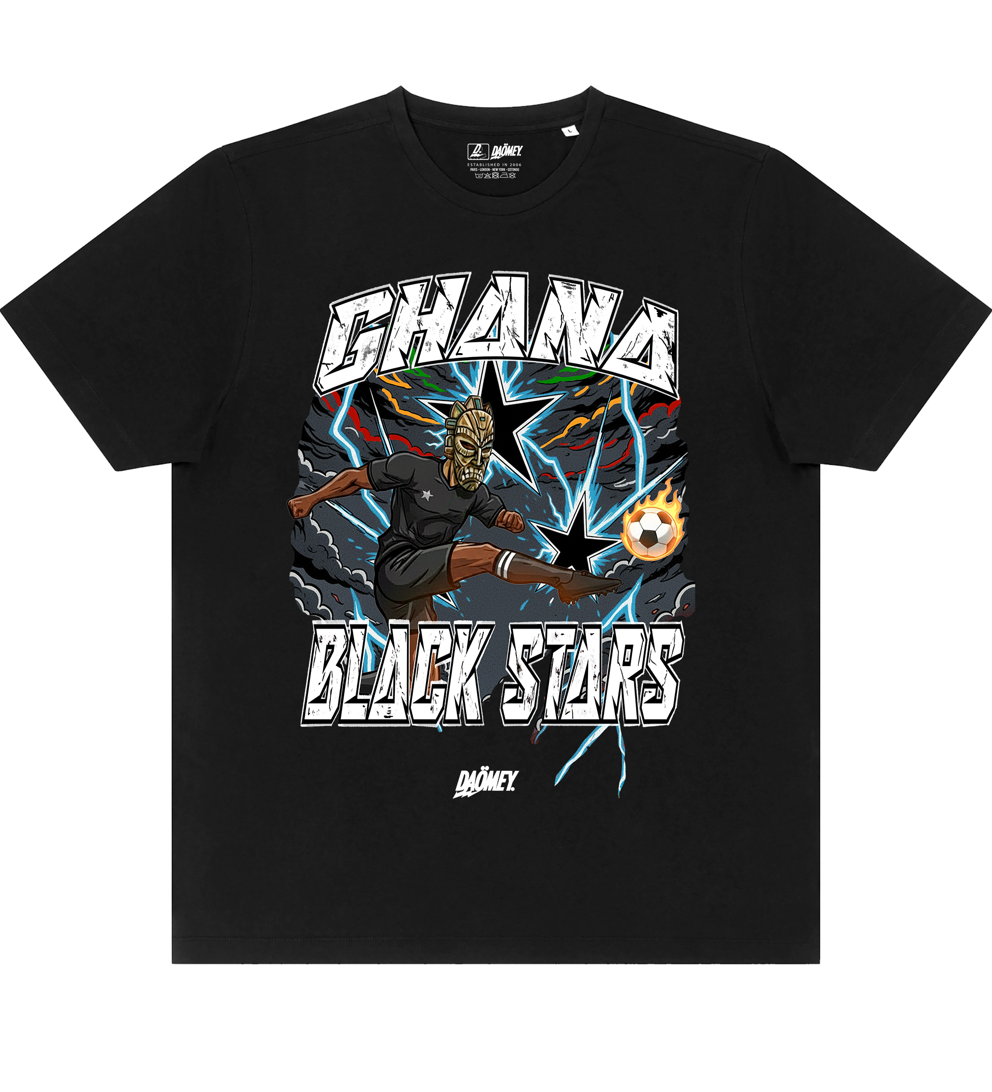 T-shirt Noir Ghana World Cup 2026 DAÖMEY | T-shirt Football Streetwear - DAÖMEY 