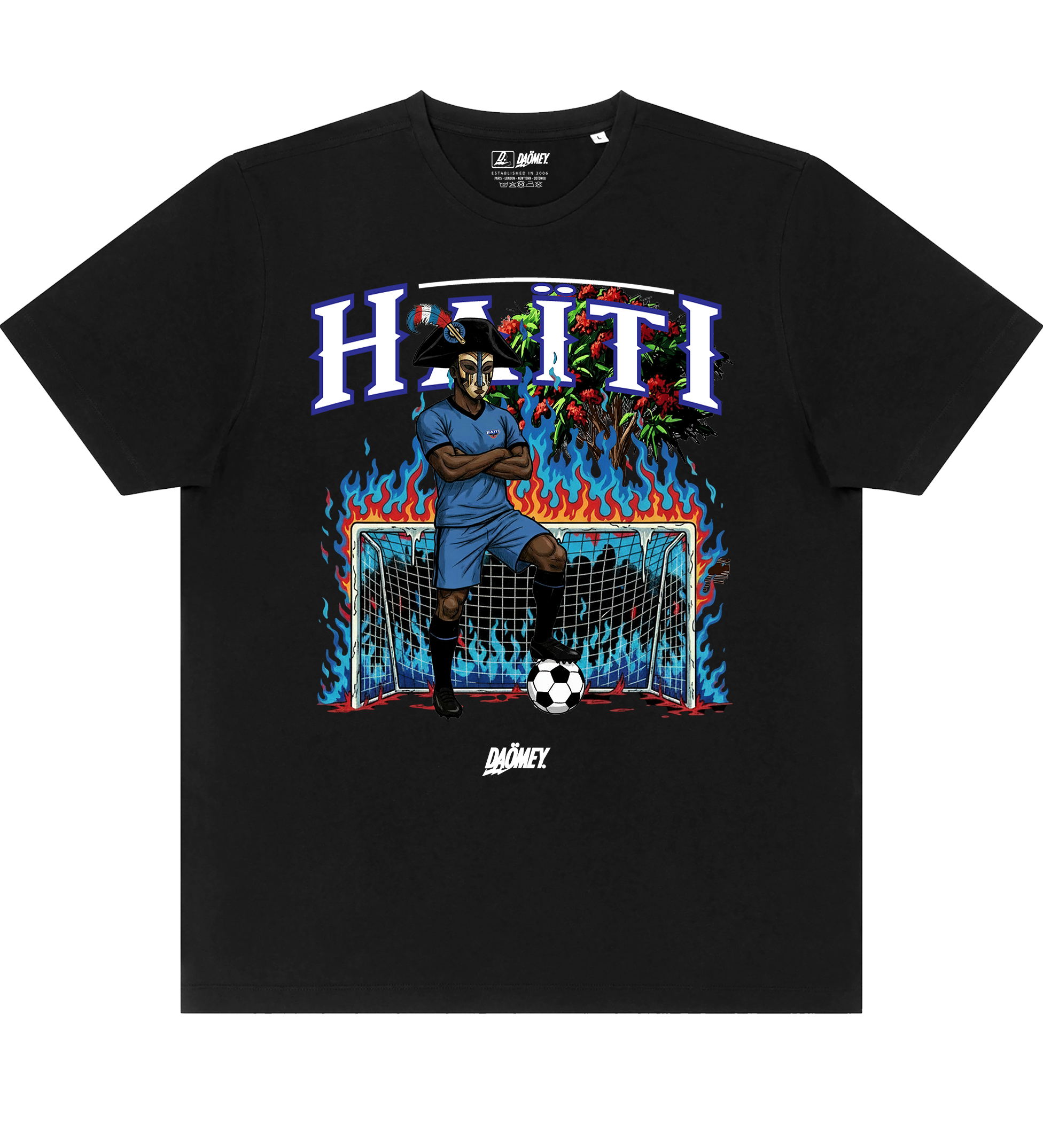 T-shirt Noir Haïti World Cup 2026 DAÖMEY | T-shirt Football Streetwear - DAÖMEY 