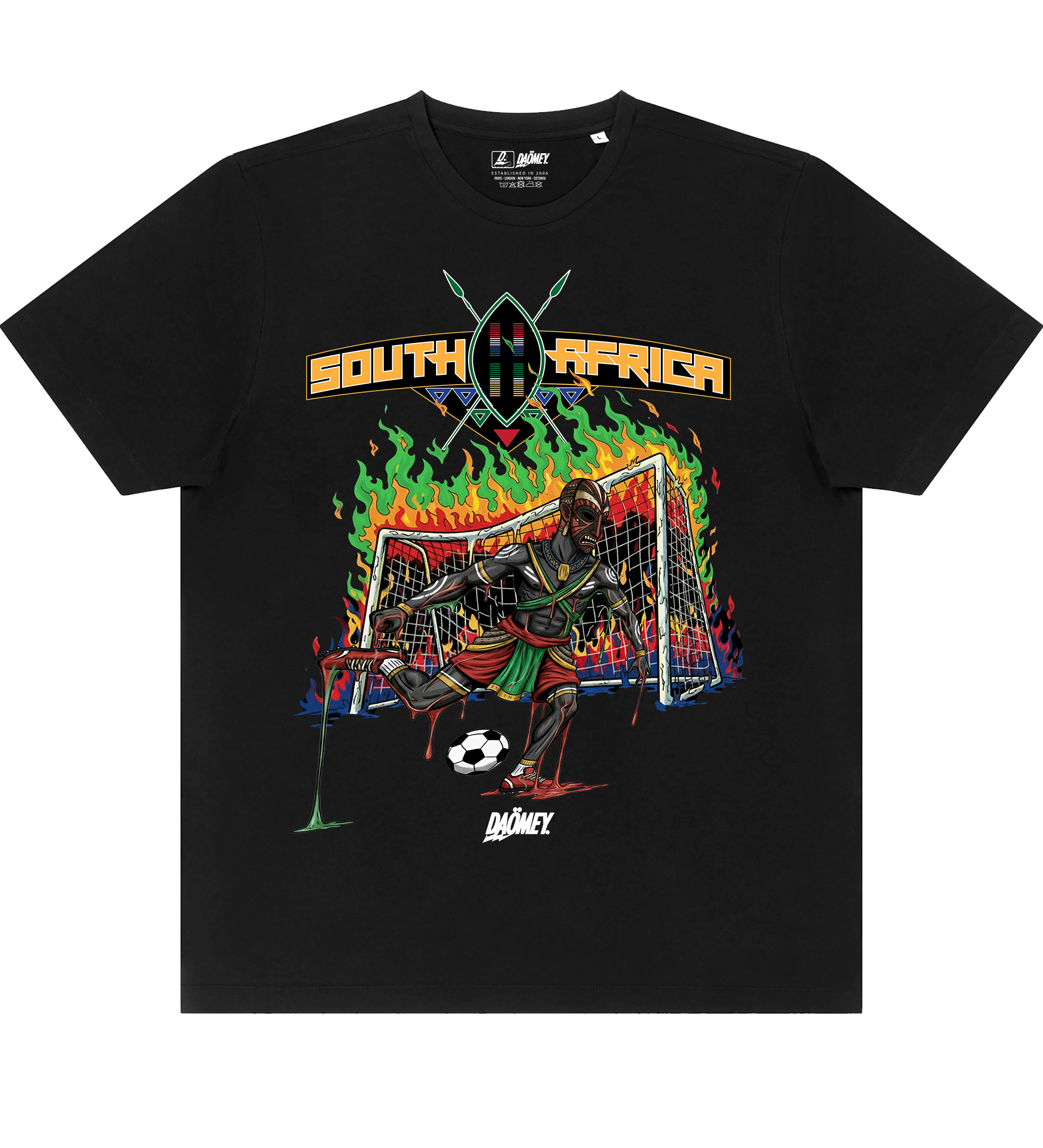 T-shirt Noir South Africa World Cup 2026 DAÖMEY | T-shirt Football Streetwear - DAÖMEY 