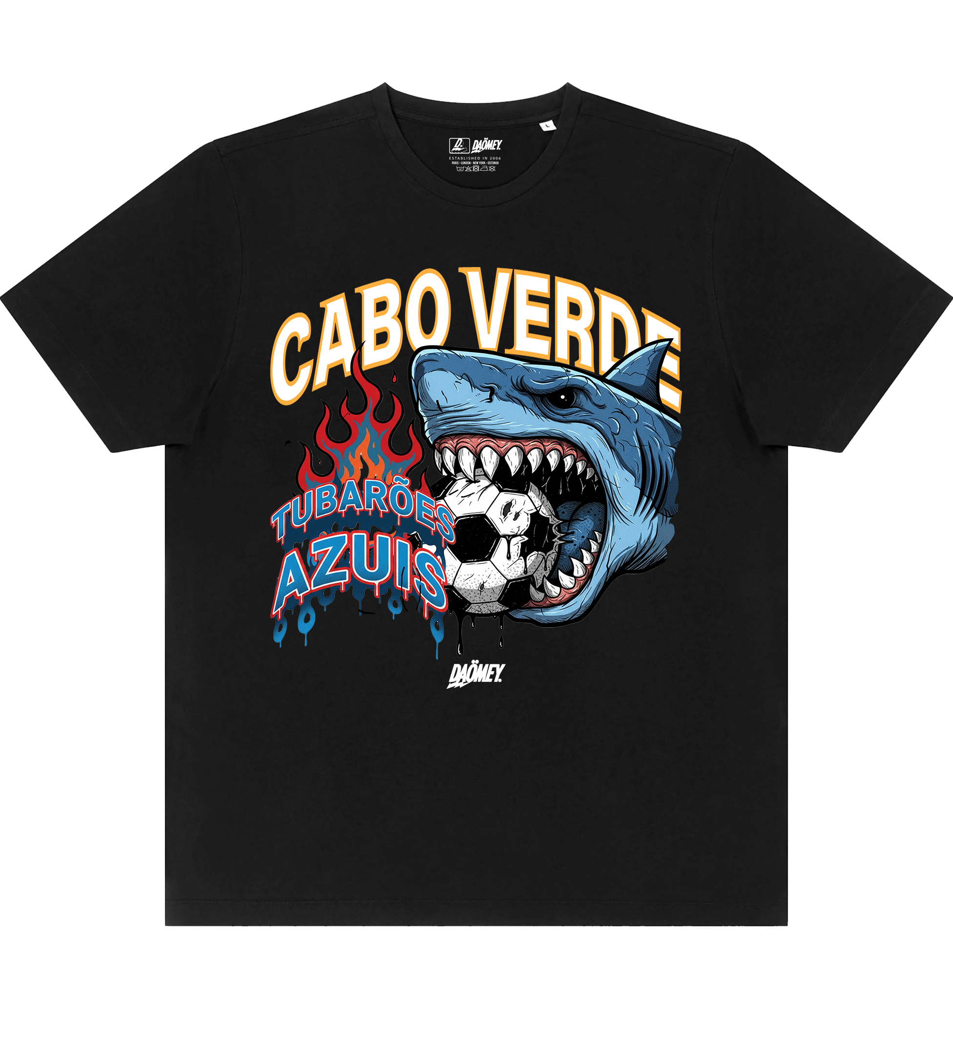 T-shirt Noir Cabo Verde World Cup 2026 DAÖMEY | T-shirt Football Streetwear - DAÖMEY 