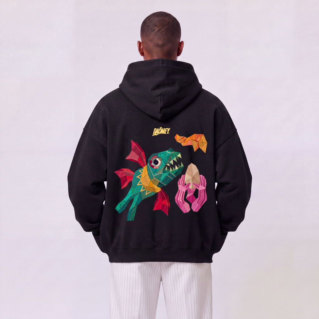 Hoodie Zippé Noir King Béhanzin