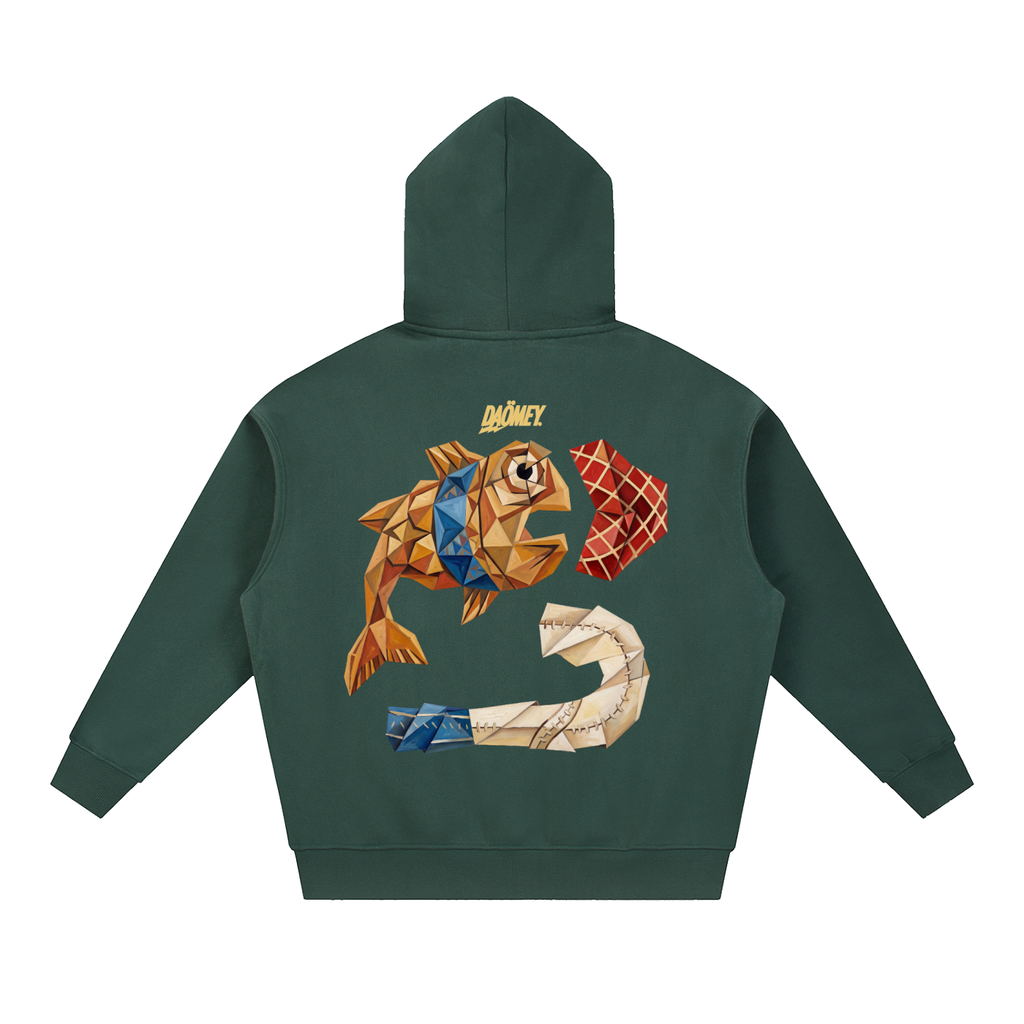 Hoodie Zippé Vert King Houégbadja