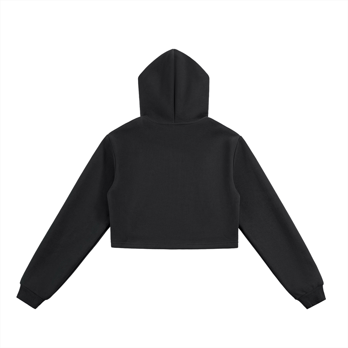 Hoodie Croppé Noir Rooted Essence | DAÖMEY Basics