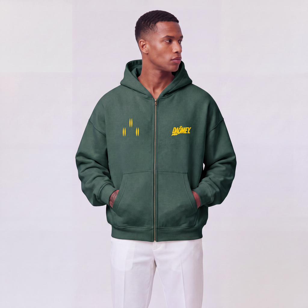 Hoodie Zippé Vert King Akaba