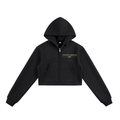 Hoodie Croppé Noir Rooted Essence | DAÖMEY Basics