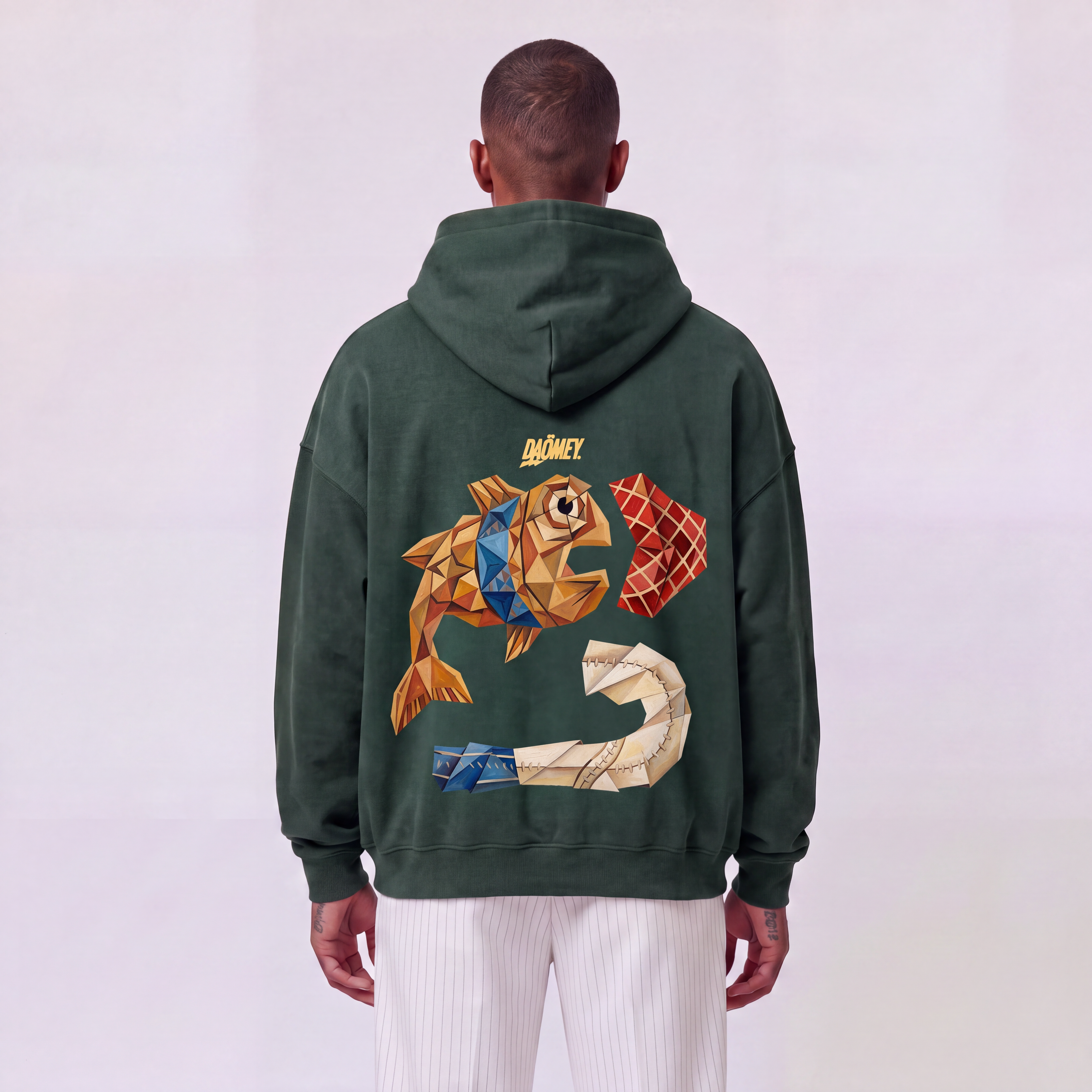 Hoodie Zippé Vert King Houégbadja
