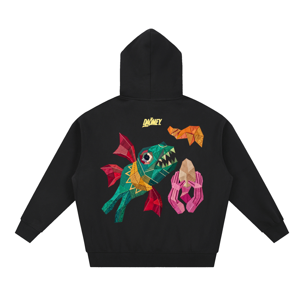 Hoodie Zippé Noir King Béhanzin